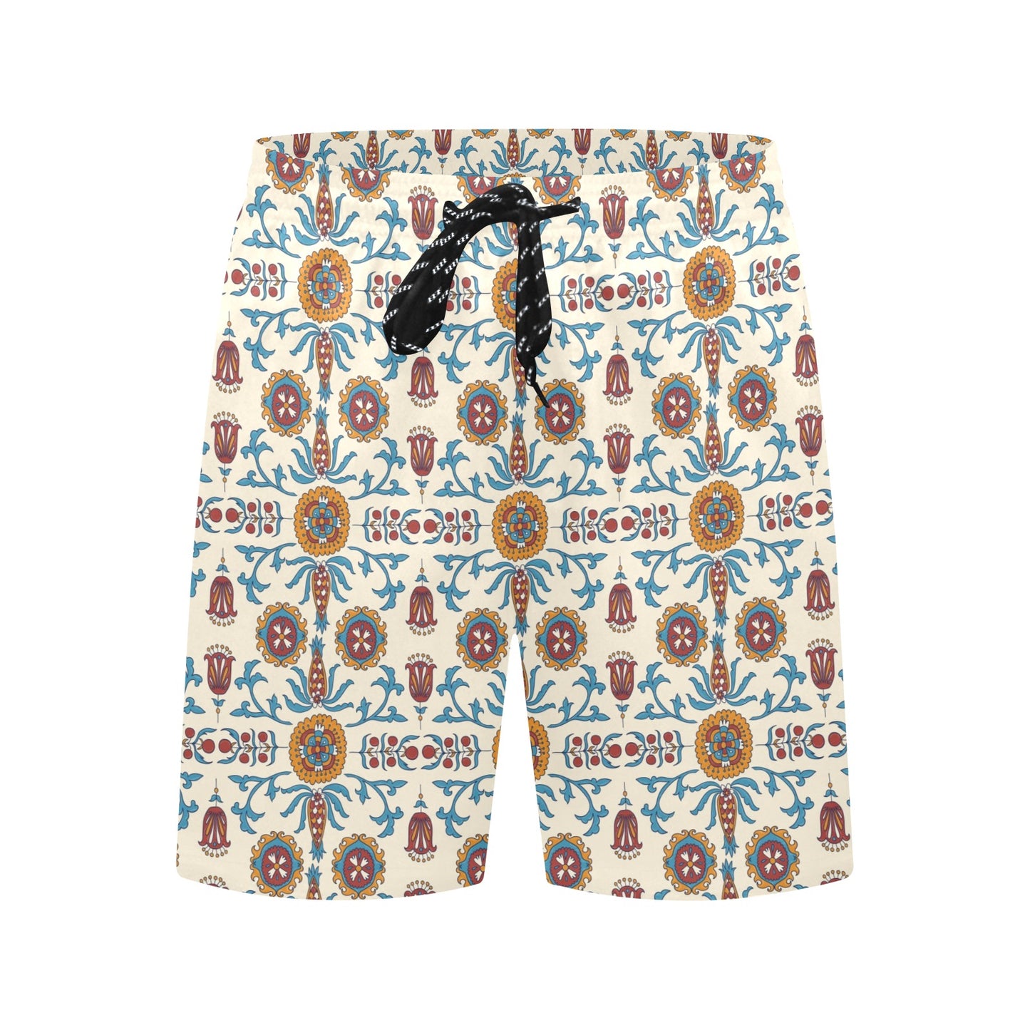 Suzani Print Design LKS301 Men's Swim Trunks Beach Shorts