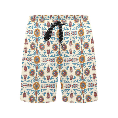 Suzani Print Design LKS301 Men's Swim Trunks Beach Shorts