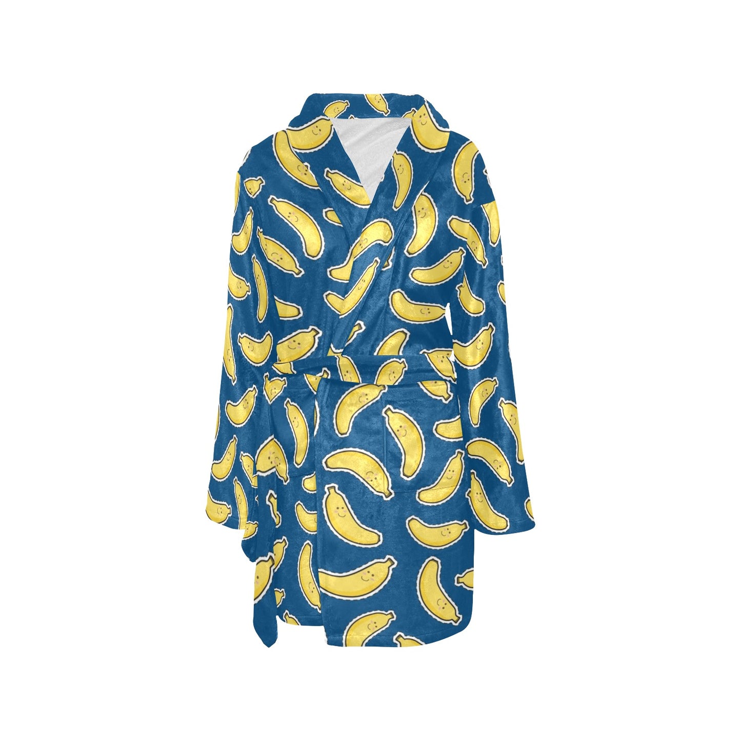 Banana Pattern Print Design BA03 Women's Fleece Robe