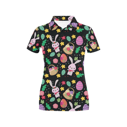 Easter Eggs Pattern Print Design RB05 Women's Polo Shirt