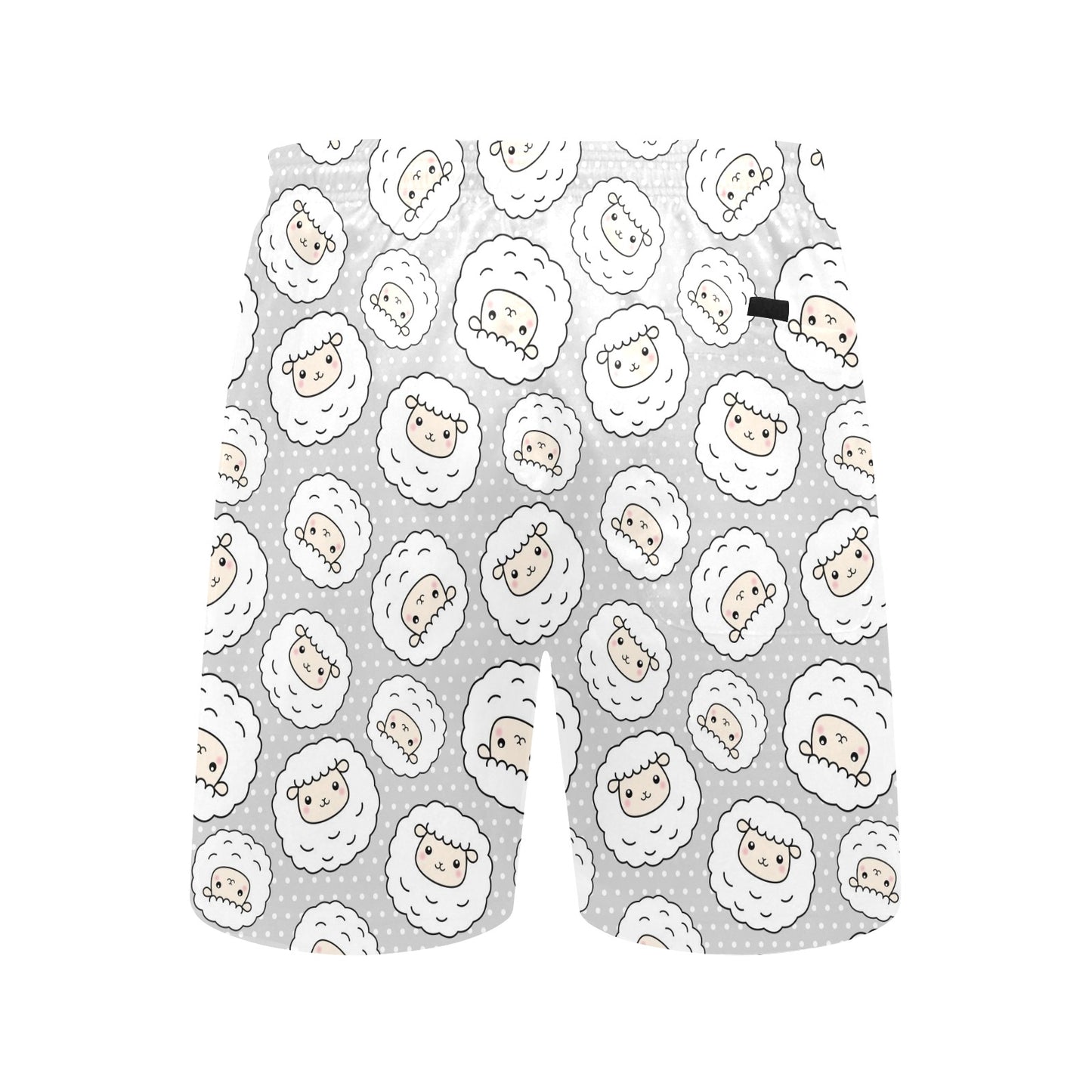 Sheep Print Design LKS401 Men's Swim Trunks Beach Shorts