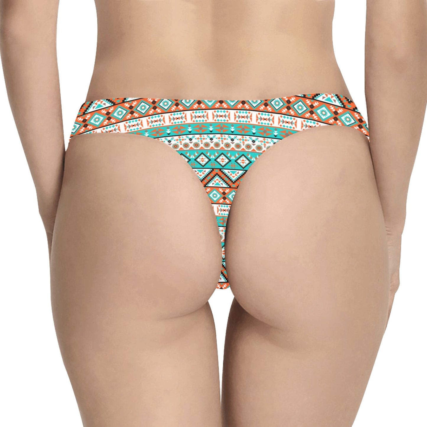Navajo Style Print Pattern Women's Thongs