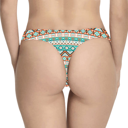 Navajo Style Print Pattern Women's Thongs