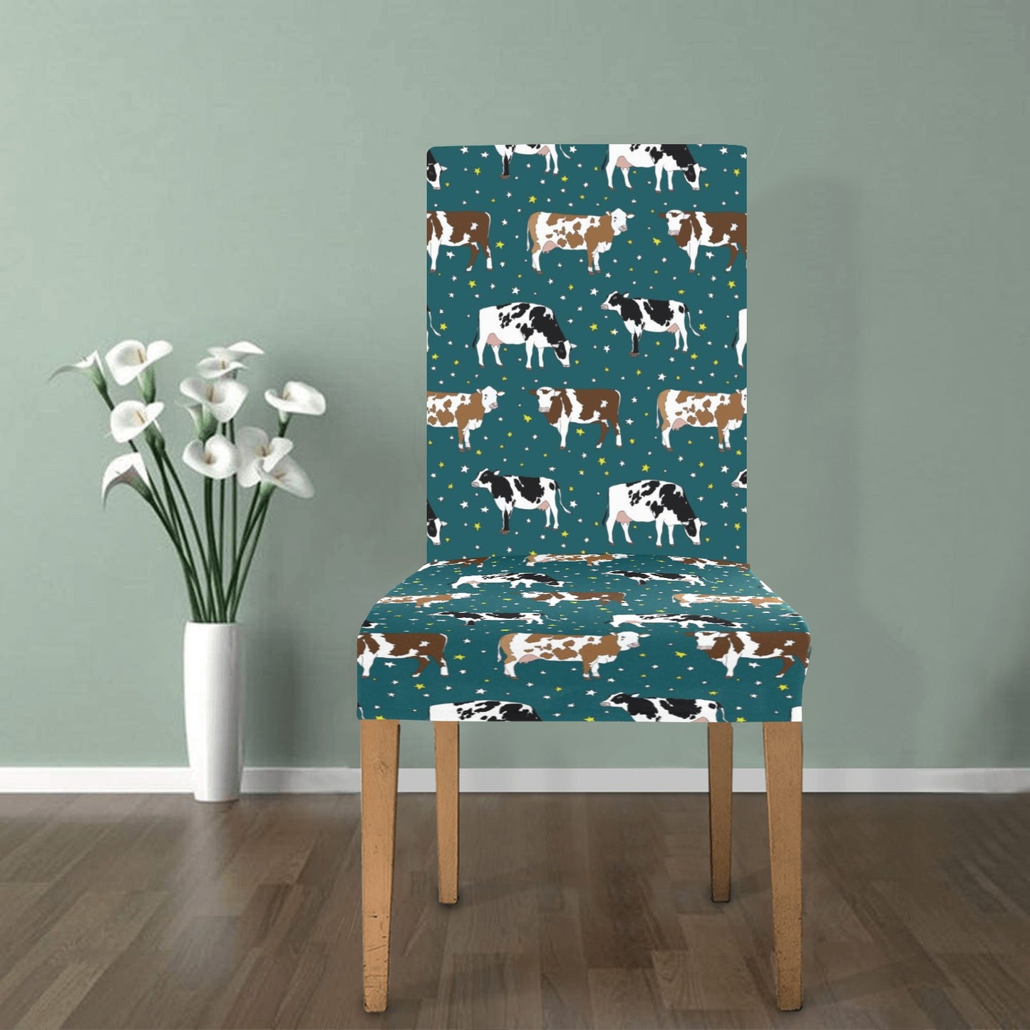 Cattle Print Design LKS404 Dining Chair Slipcover