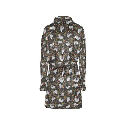 Sloth Cute Design Themed Print Women's Fleece Robe