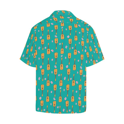 Ukulele Print Design LKS403 Men's Men's Hawaiian Shirt