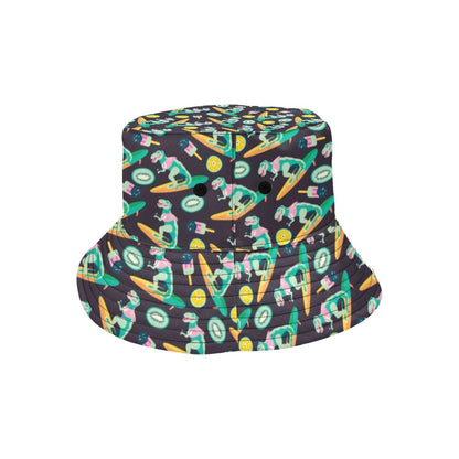 Surfboard T Rex Print Design LKS301 Unisex Bucket Hat