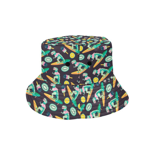 Surfboard T Rex Print Design LKS301 Unisex Bucket Hat