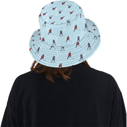 Hockey Player Print Design LKS302 Unisex Bucket Hat
