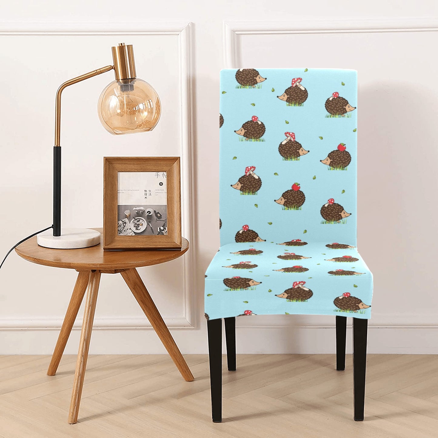Hedgehog Print Design LKS402 Dining Chair Slipcover