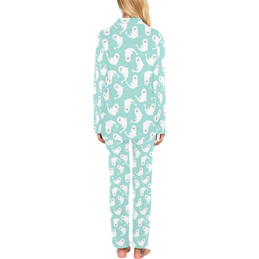 Sea Lion Print Design LKS401 Women's Long Pajama Set