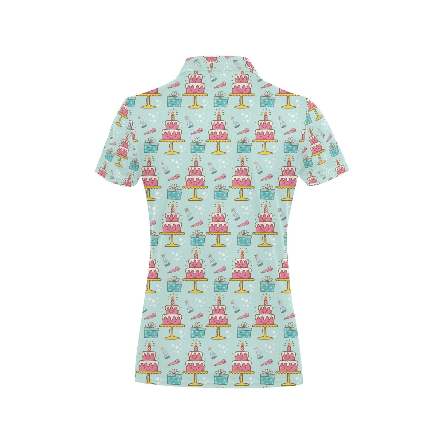 Cake Pattern Print Design 06 Women's Polo Shirt