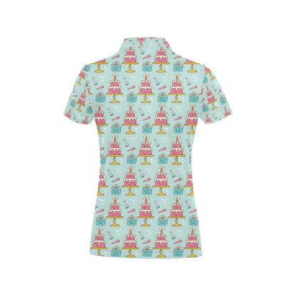 Cake Pattern Print Design 06 Women's Polo Shirt