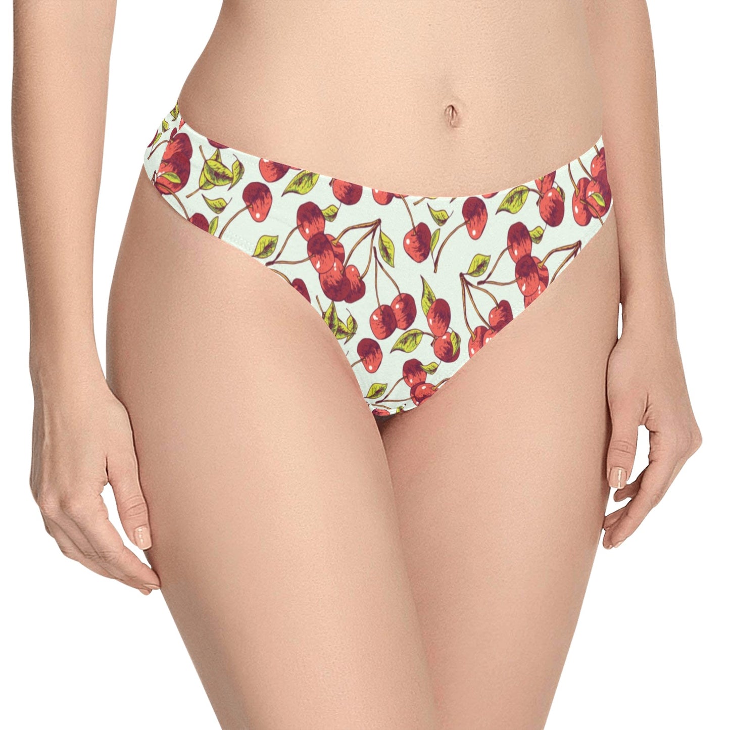 Cherry Hand Draw Women's Thongs