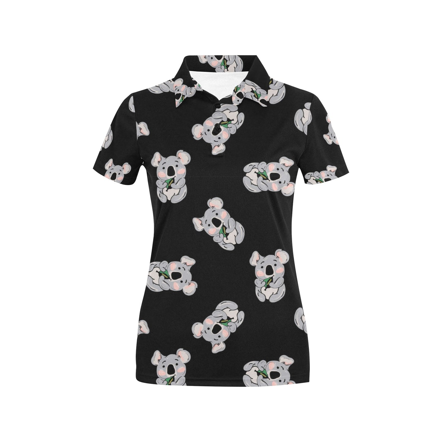 Koala Pattern Print Design 05 Women's Polo Shirt