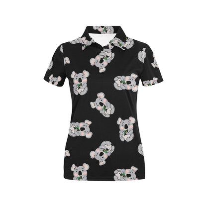 Koala Pattern Print Design 05 Women's Polo Shirt