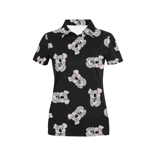 Koala Pattern Print Design 05 Women's Polo Shirt