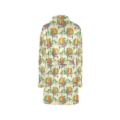 Conures Pattern Print Design 02 Women's Fleece Robe