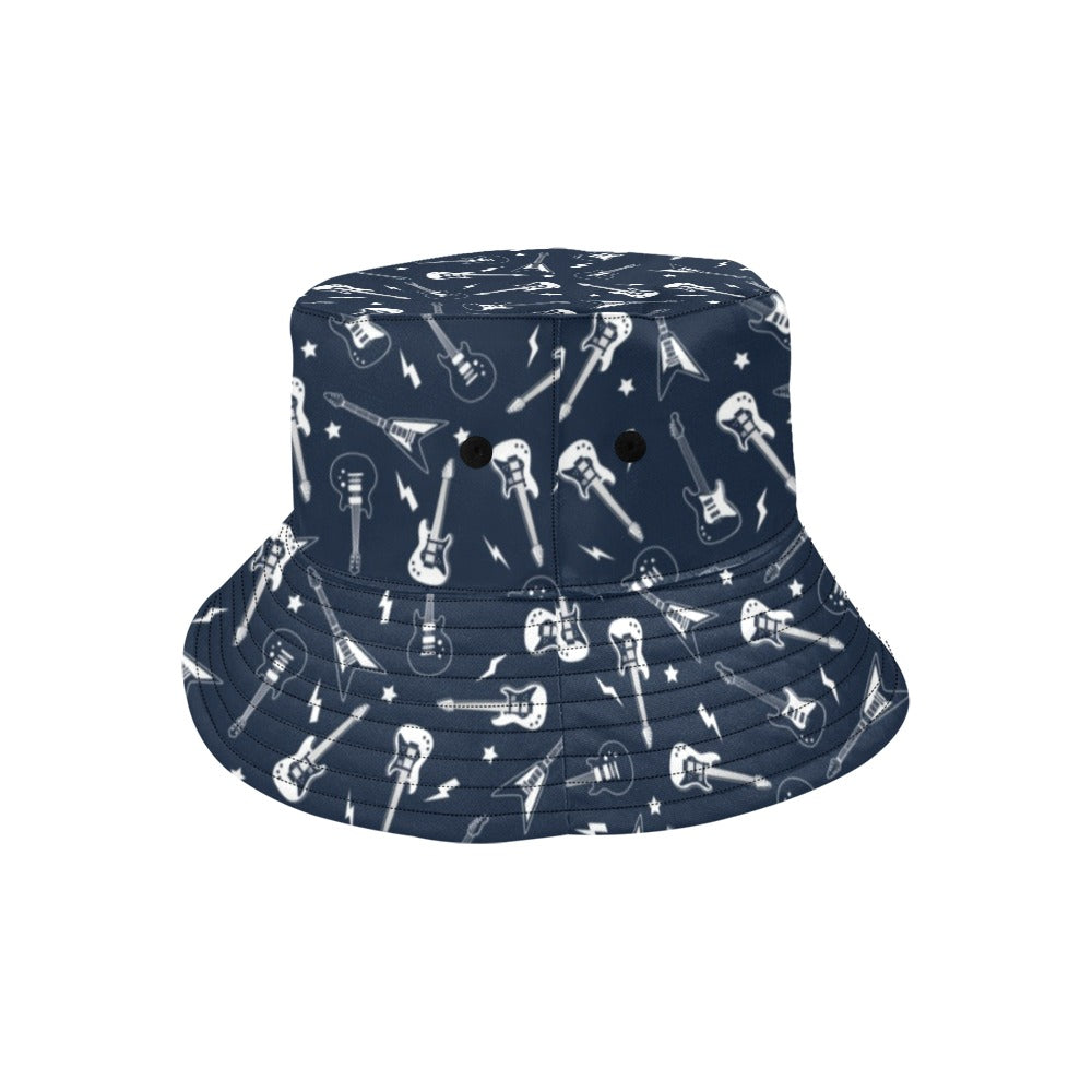 Electric Guitar Print Design LKS402 Unisex Bucket Hat
