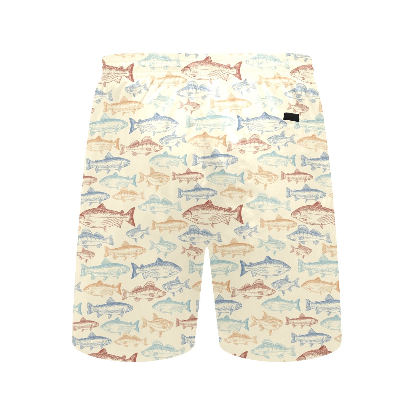 Salmon Fish Print Design LKS302 Men's Swim Trunks Beach Shorts