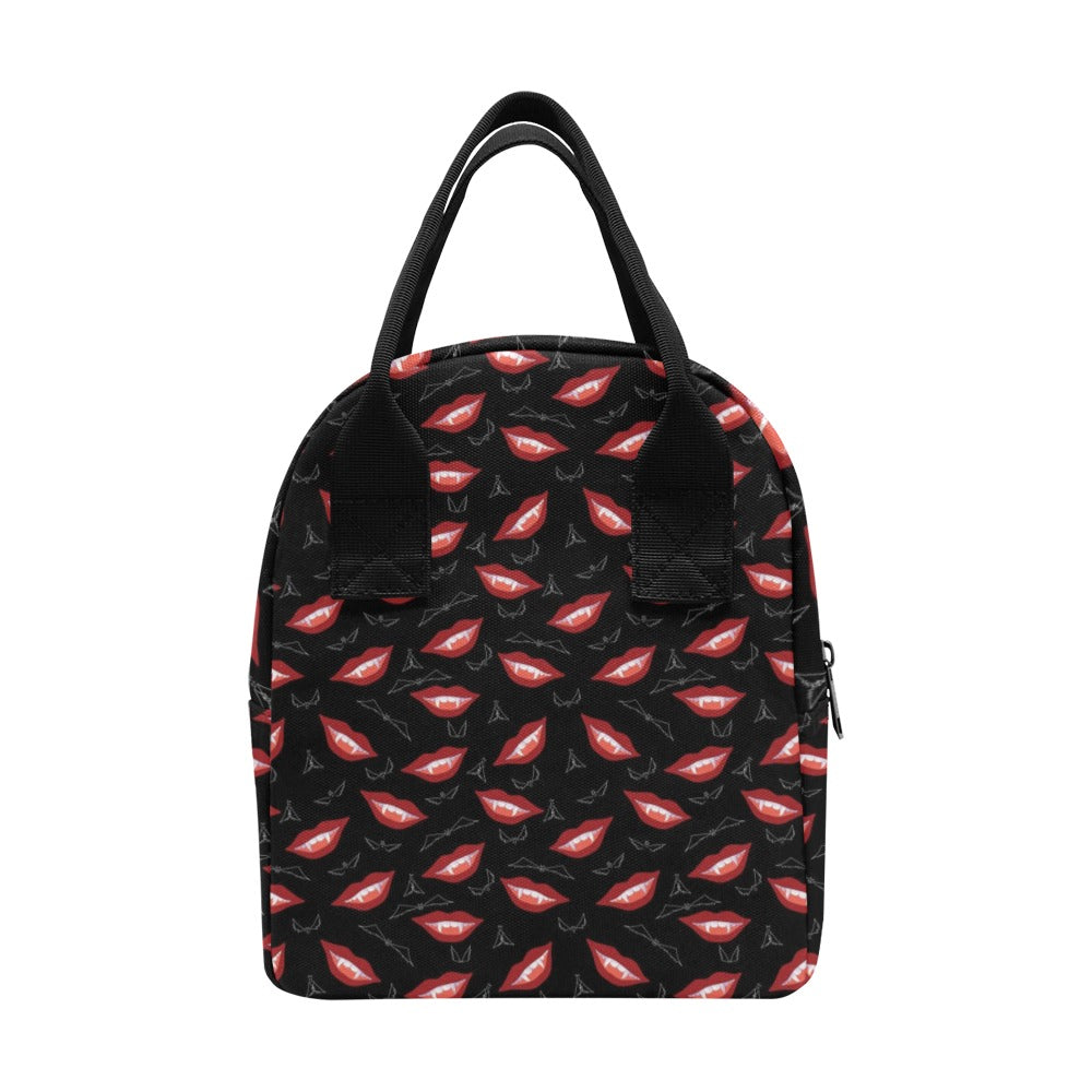 Vampire Lips Print Design LKS301 Insulated Lunch Bag