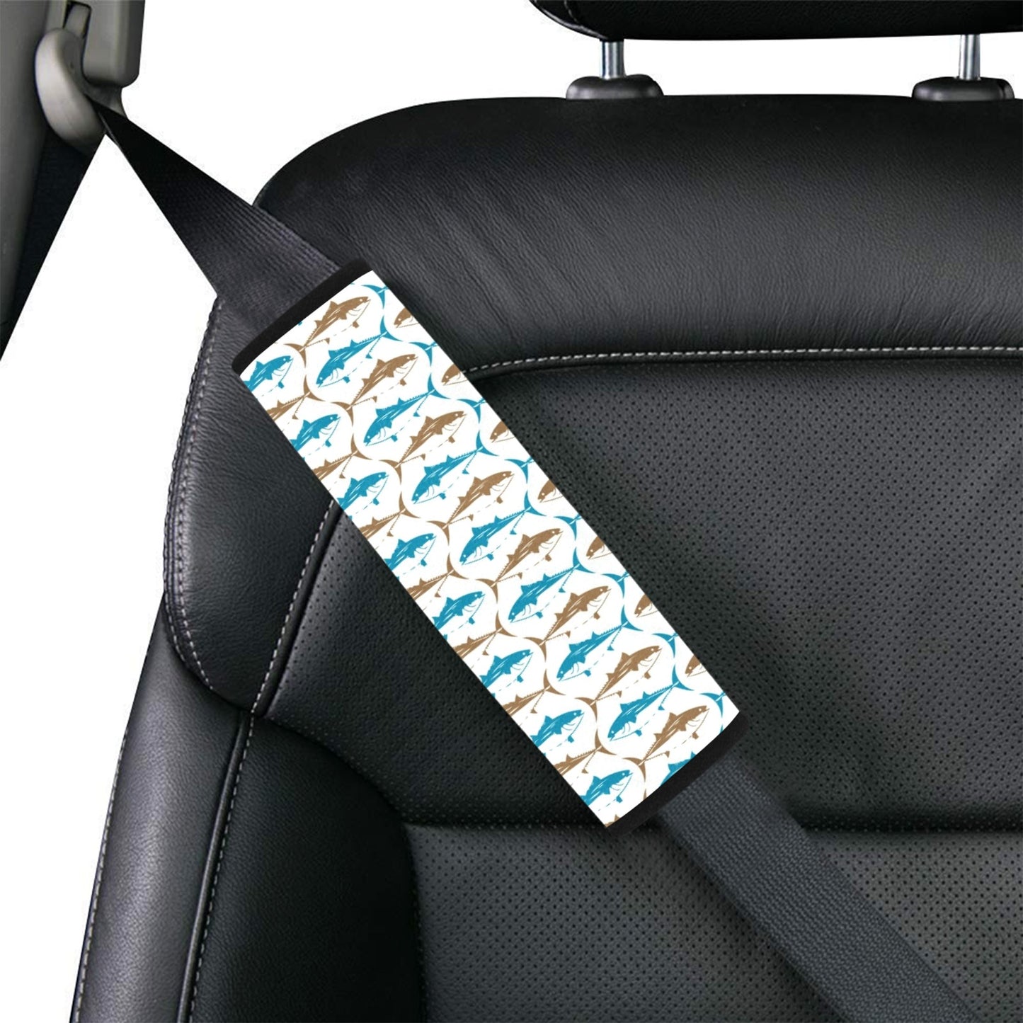 Tuna Fish Print Design LKS301 Car Seat Belt Cover