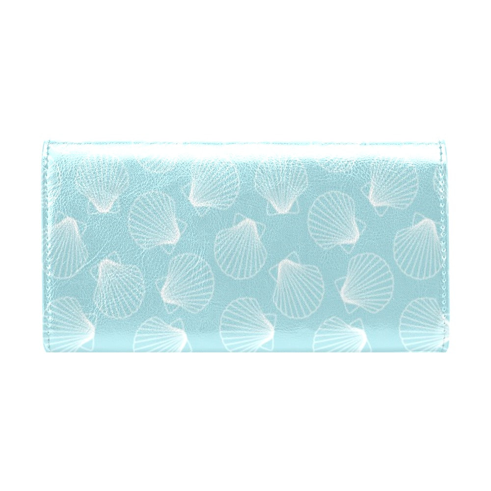 Seashell Print Design LKS3010 Women's Trifold Wallet