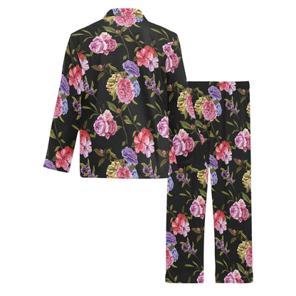 Carnations Pattern Print Design CN05 Men's Long Pajama Set