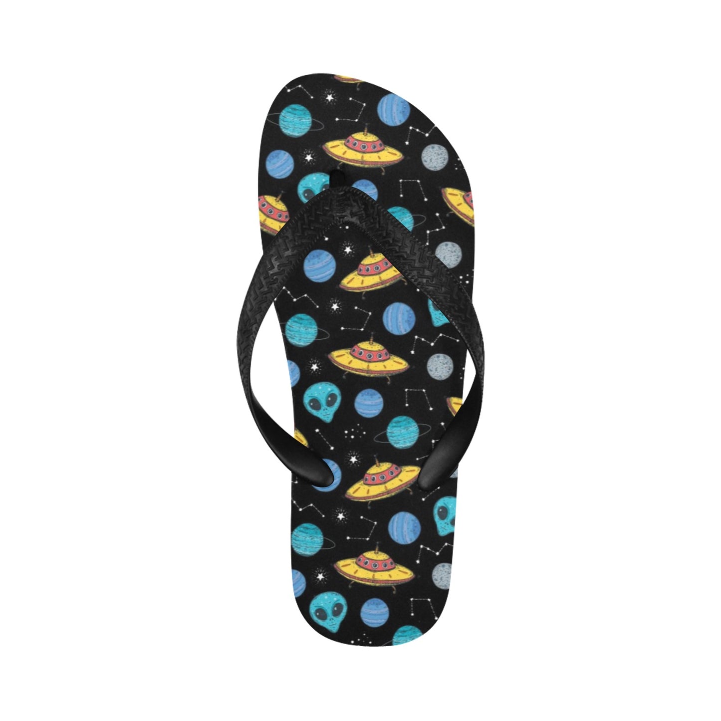 UFO Alien Print Design LKS306 Flip Flops