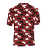 Moose Print Design LKS401 Men Polo Shirt