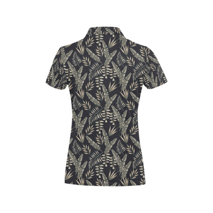 Banana Leaf Pattern Print Design 07 Women's Polo Shirt