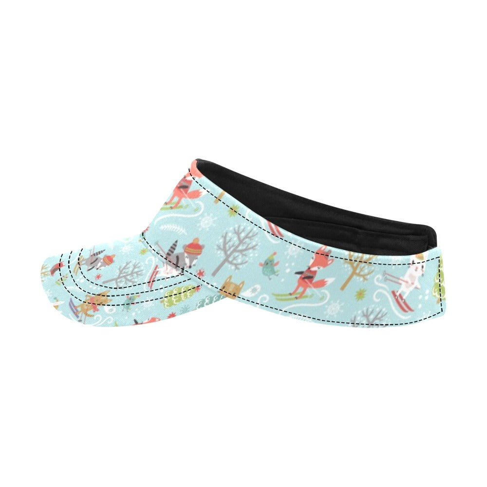 Ski Fox Cute Print Design LKS303 Unisex Sun Visor