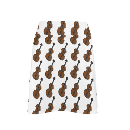 Violin Print Design LKS405 17" Golf & Pickleball Skort with Pockets