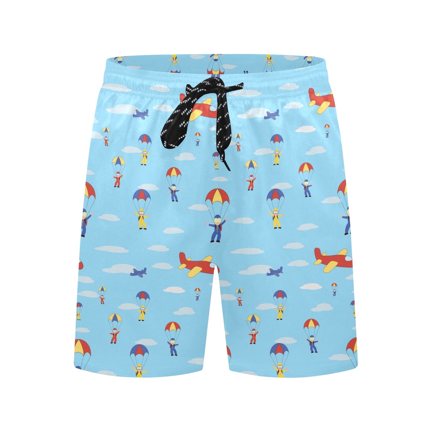 Skydiver Print Design LKS304 Men's Swim Trunks Beach Shorts
