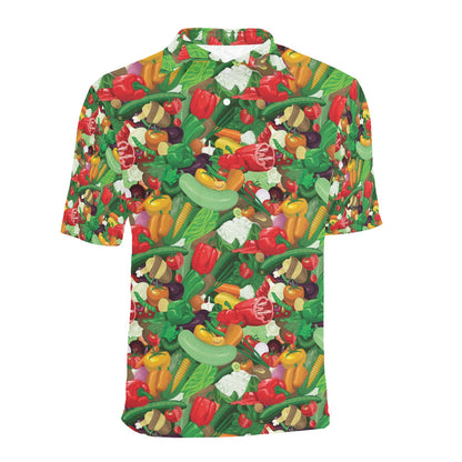 Salad Mix Vegetableprint Design LKS301 Men Polo Shirt