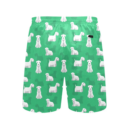 Sealyham Terriers Print Design LKS301 Men's Swim Trunks Beach Shorts