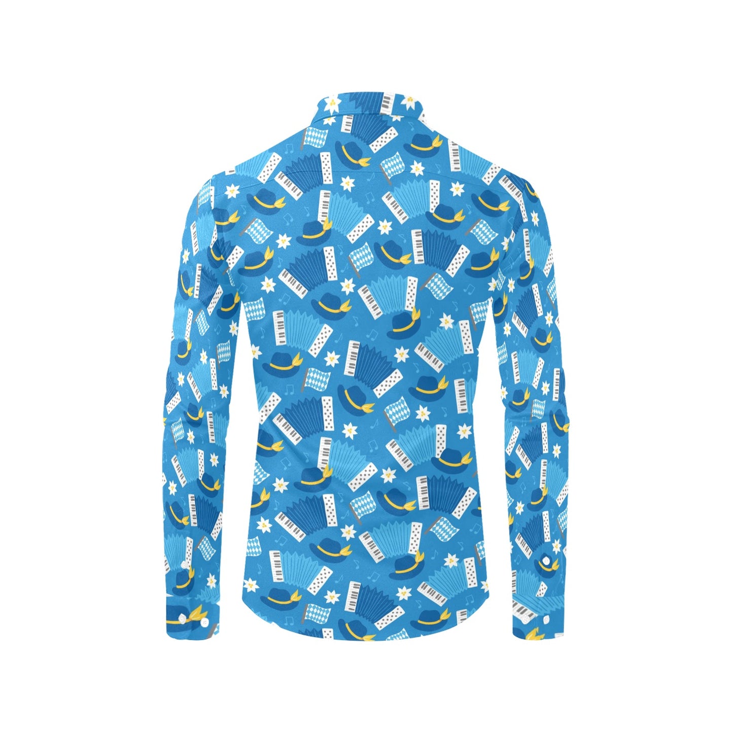 Accordion Print Design LKS401 Men's Long Sleeve Dress Shirt