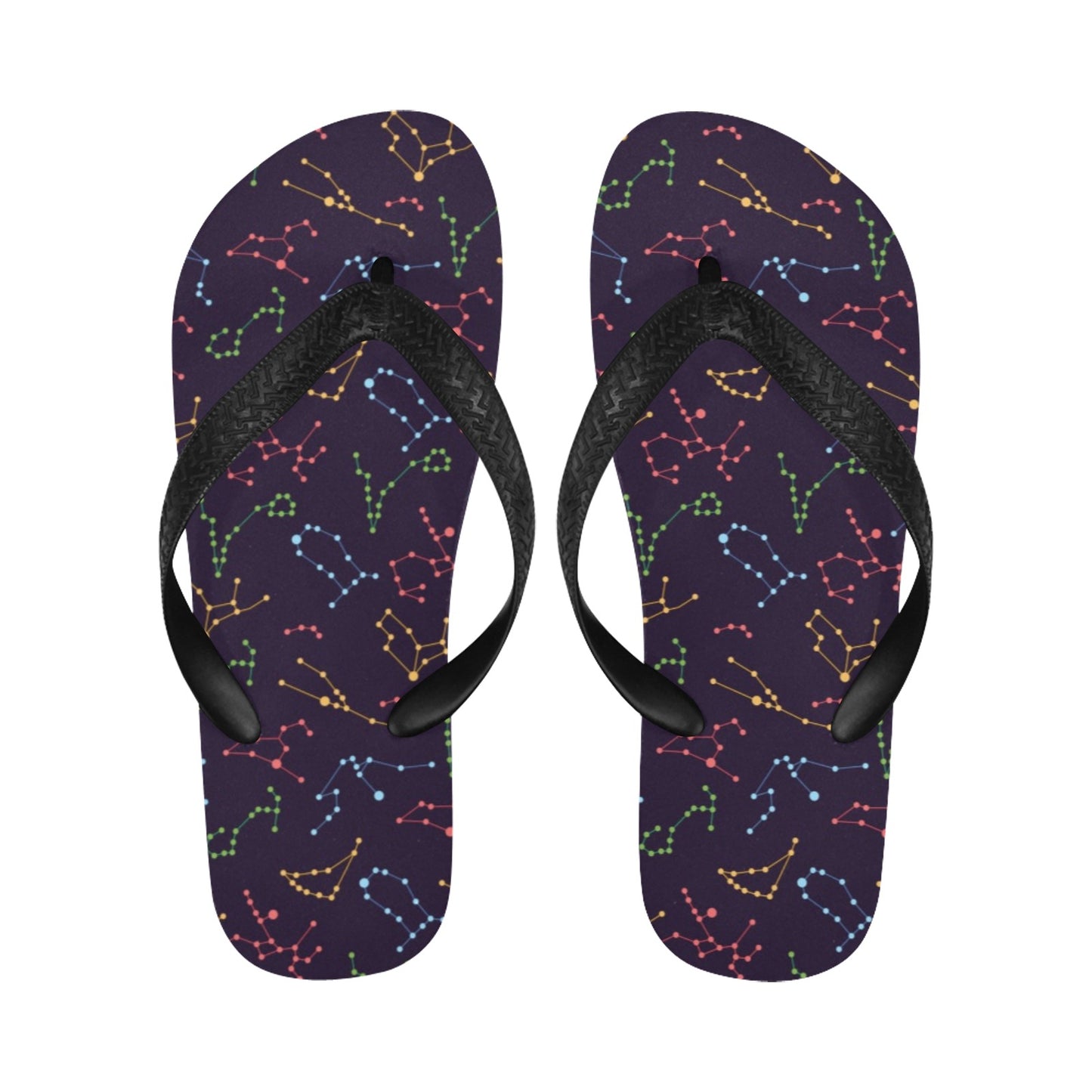 Zodiac Print Design LKS301 Flip Flops