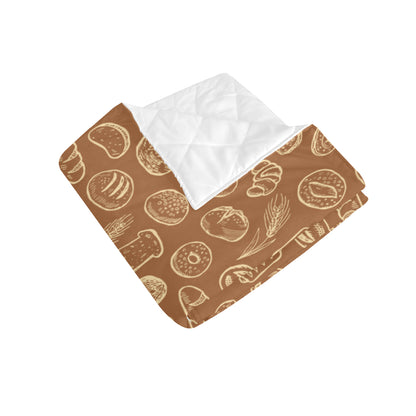 Bread Pattern Print Design 03 Premium Quilt