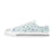 Safety Pin Print Design LKS303 Women's White Low Top Shoes