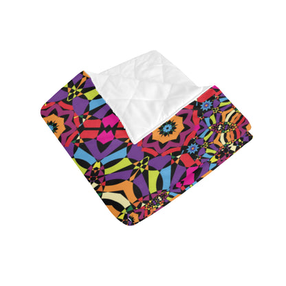 Kaleidoscope Pattern Print Design 01 Premium Quilt