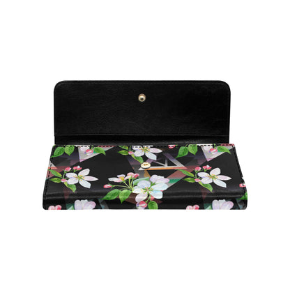 Apple blossom Pattern Print Design AB07 Women's Trifold Wallet