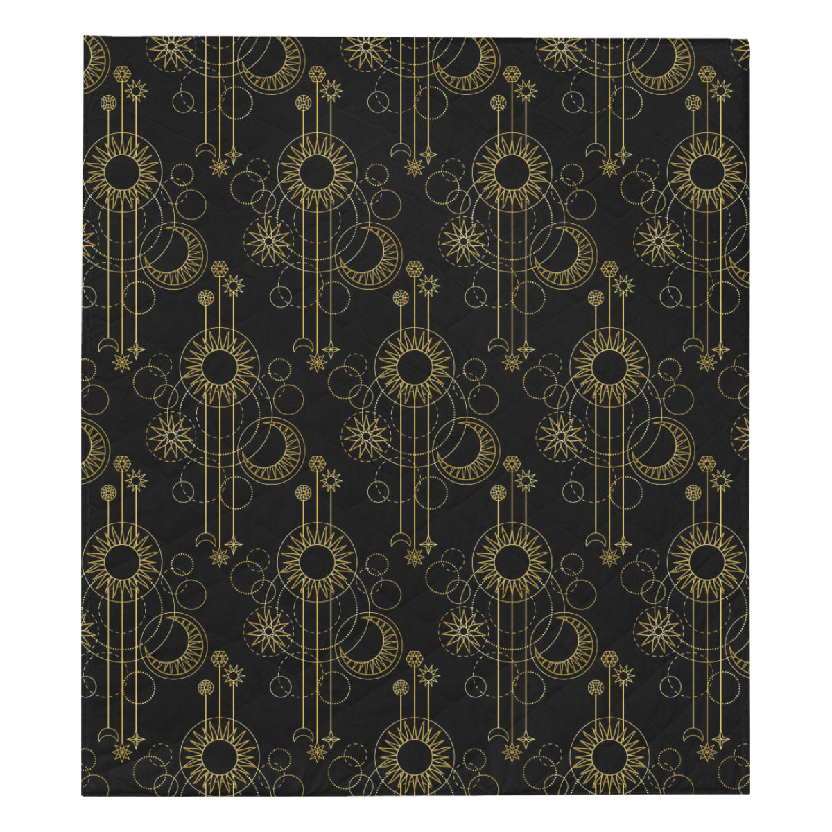 Moon Boho Style Pattern Print Design 01 Premium Quilt