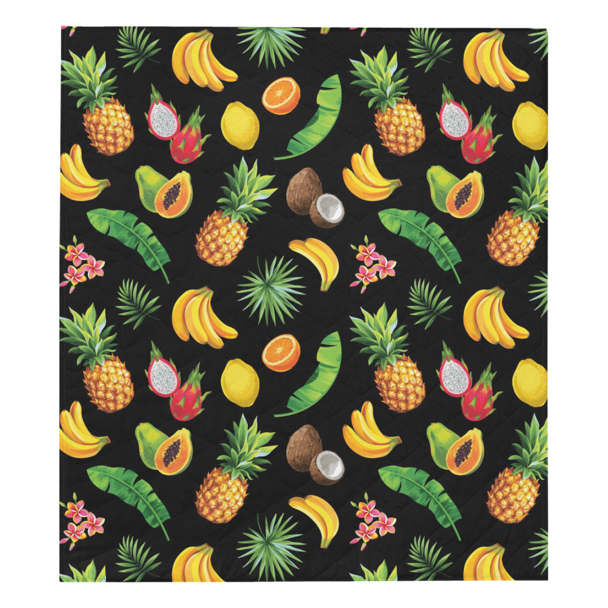 Tropical Fruits Pattern Print Design TF03 Premium Quilt