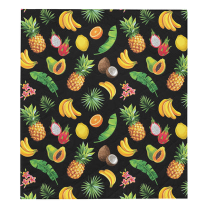 Tropical Fruits Pattern Print Design TF03 Premium Quilt