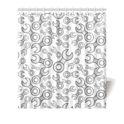 Mechanic Pattern Print Design 05 Shower Curtain