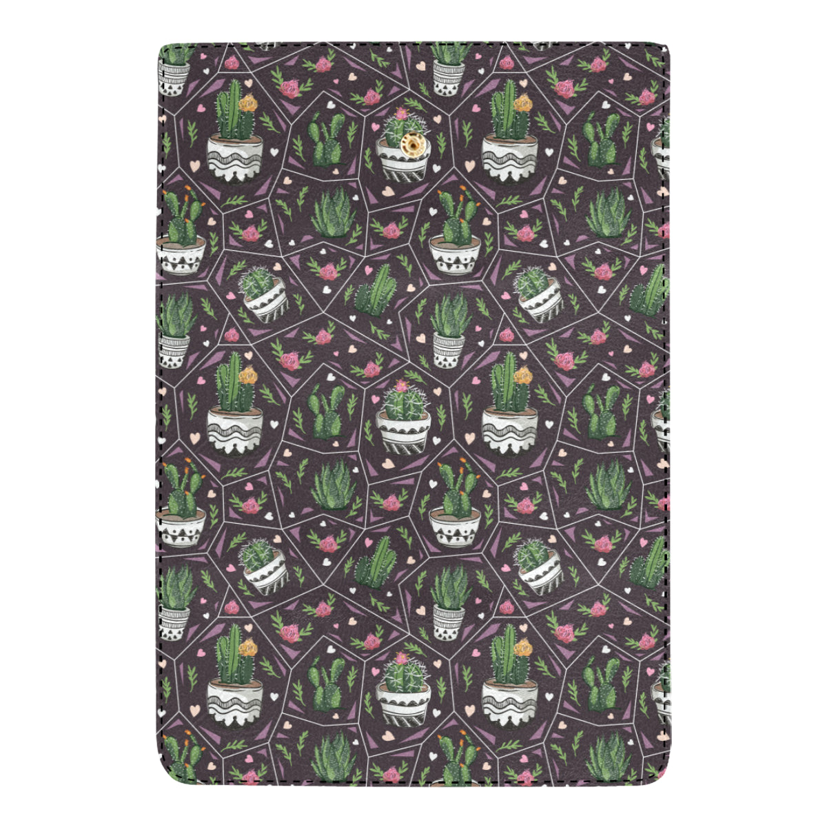 Cactus Pattern Print Design 03 Women's Trifold Wallet