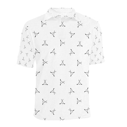 Hockey Print Design LKS304 Men Polo Shirt