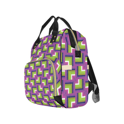 Optical illusion Pattern Print Design A05 Diaper Bag Backpack