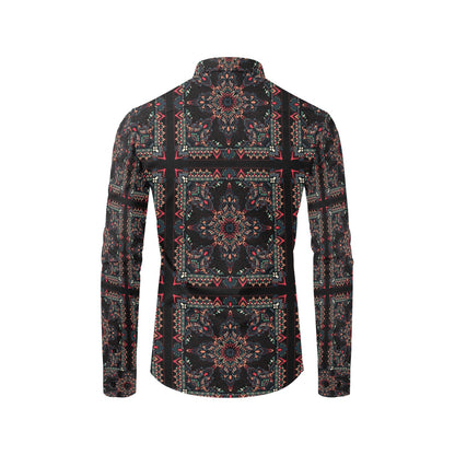 Bandana Print Design LKS307 Men's Long Sleeve Dress Shirt